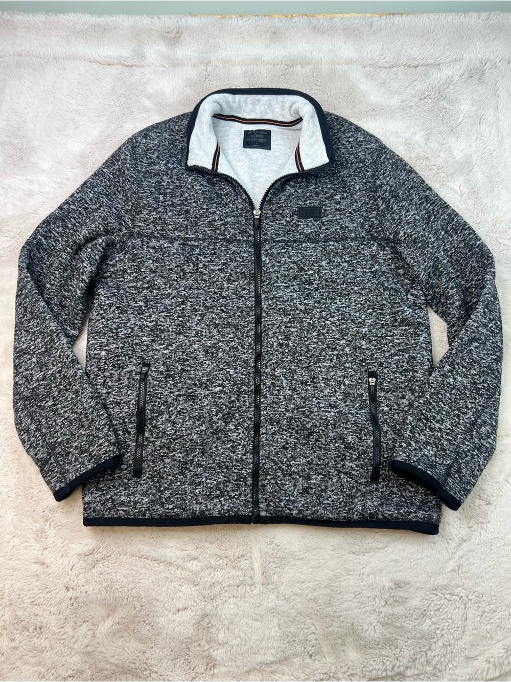 Abercrombie & Fitch Full Zip Fleece Lined Sweater Jacket Mens Size Medium Warm